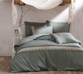 Ecocotton Organik Pamuk Çift Kişilik Nevresim Takımı - Azra-Yeşil
